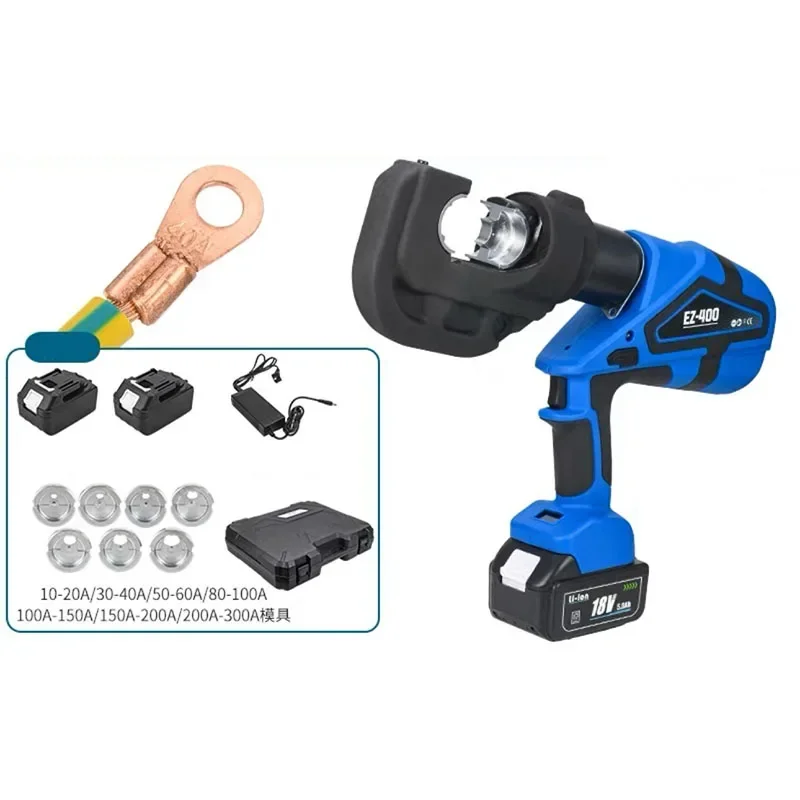 EZ300/400 18V electric hydraulic crimping pliers copper aluminum terminal cold nozzle lithium battery electric tool