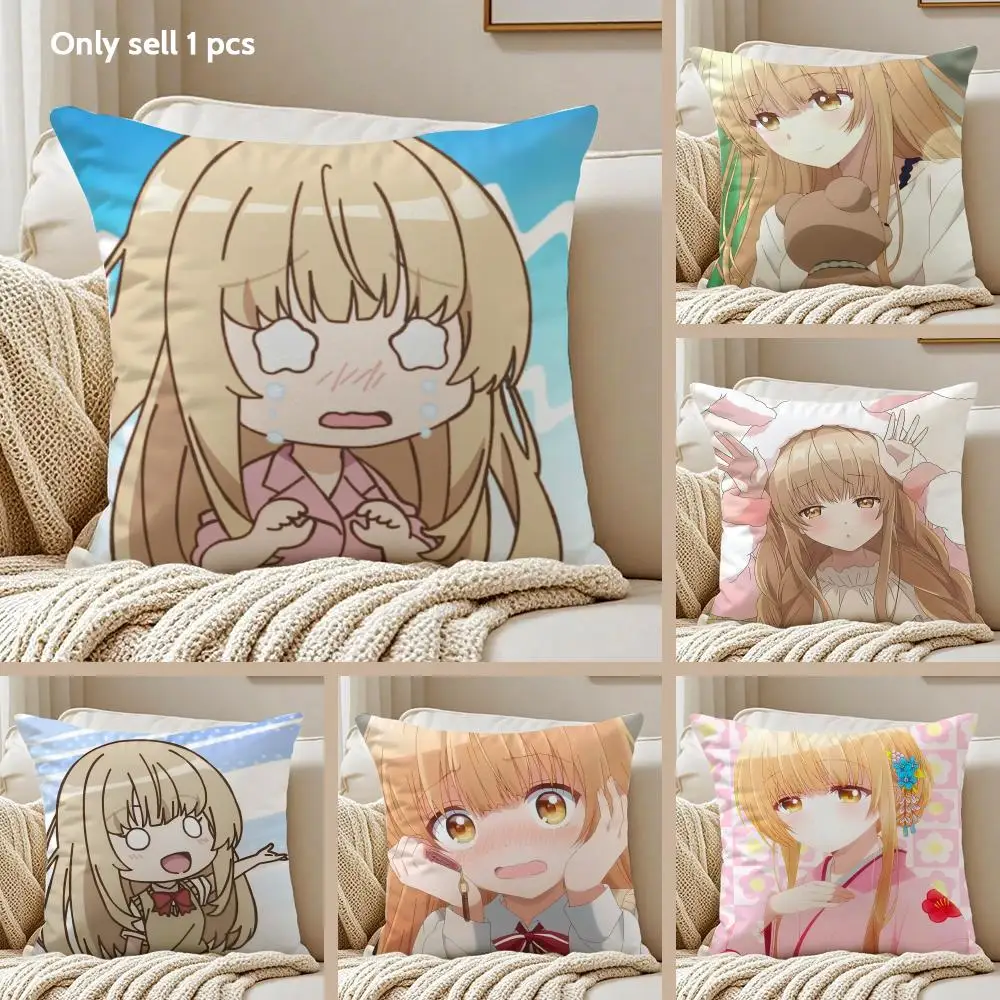 The Angel Next Door Spoils Me Cushion Cover Silky Short Plush Sofa Pillow Cover Hidden Zipper Soft Dustproof Case for Home Decor