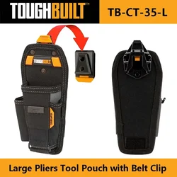 TOUGHBUILT TB-CT-35-L Large Pliers Tool Pouch with Belt Clip Specialized Tool Pouch Storage Bag Multi-pockets and Loops Tool Bag
