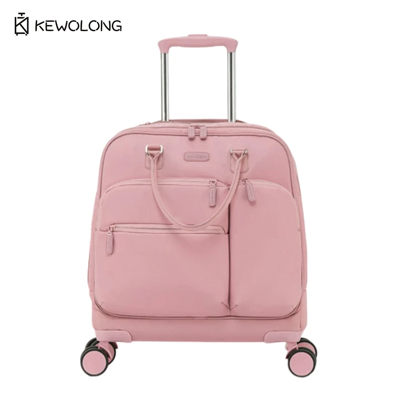 18 Inch Lightweight Carry On Luggage, Small Trolley Suitcase with Spinner Wheels & TSA Lock, Water Resistant Travel Bag