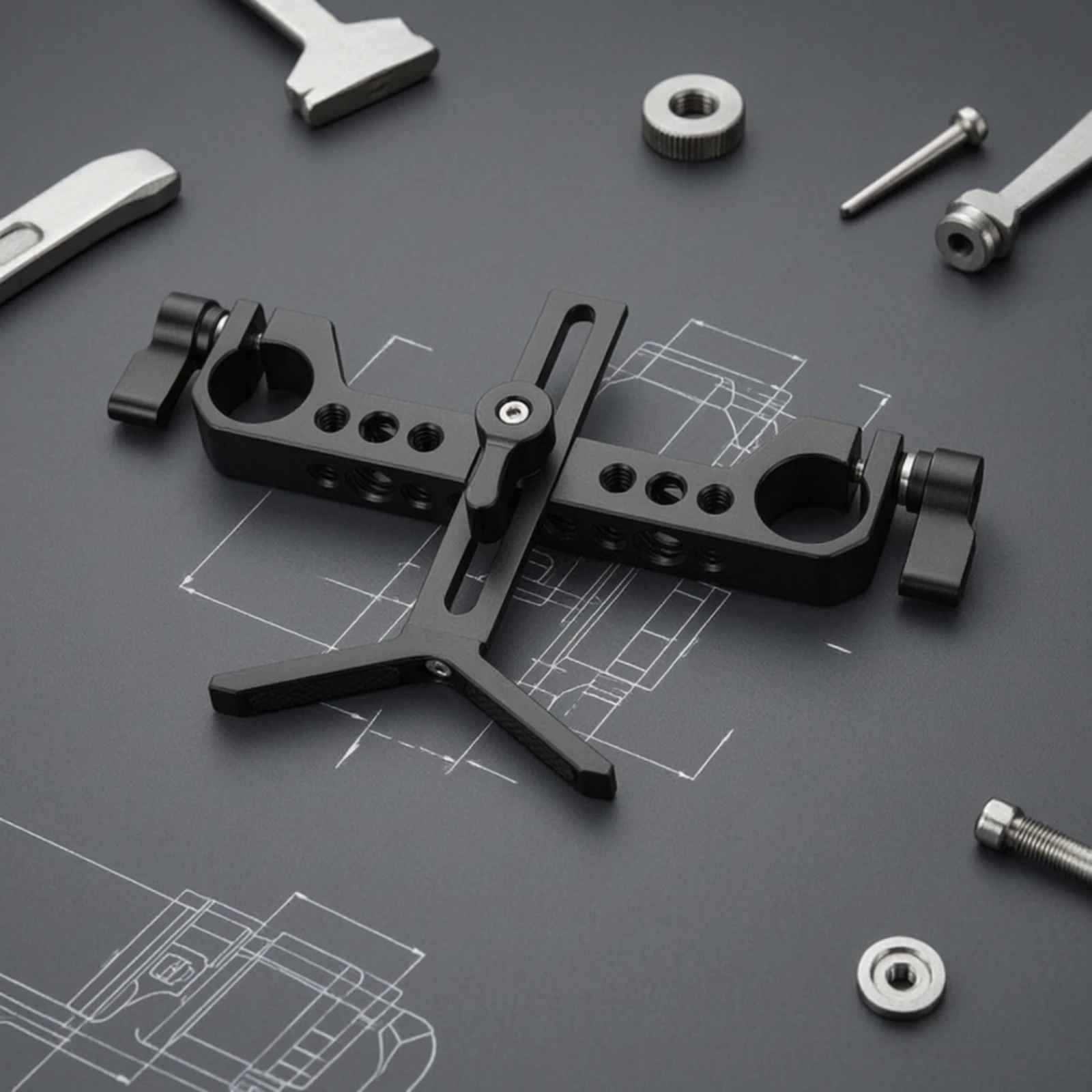 Camera Lens Support Bracket Secure Camera Lens Support Bracket with Quick-Release Plate Quick Release Plate High Strength