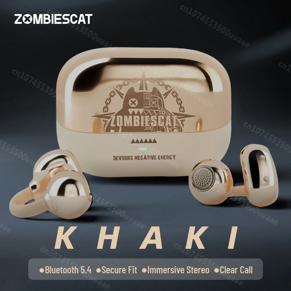 Zombiescat B15 OWS Ear Clip Headphone 360° Immersive Stereo Bluetooth 5.4 Wireless Earphones ENC Clear Call TWS Wireless Earbuds