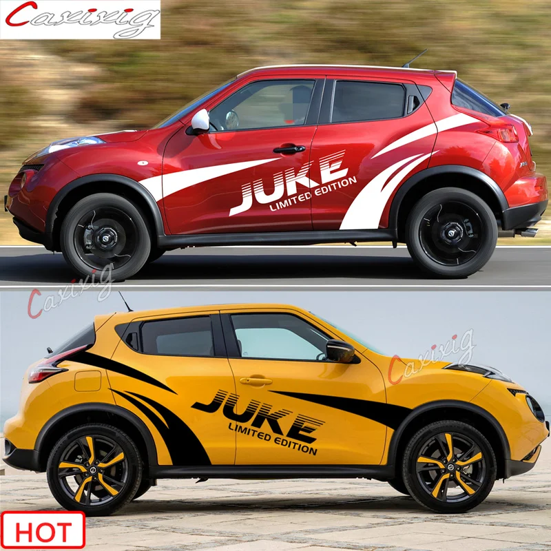 1 set Car Body Sticker For Nissan Juke Nismo Racing Sport Stripes Auto Door Side Decor Vinyl Decals Exterior Accessories