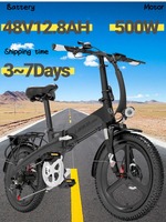 Electric Bicycle LANKELEISI G660 500W Powerful Motor 48V12.8AH Lithium Battery Aldult Folding 20 Inch Tire Outdoor Electric Bike