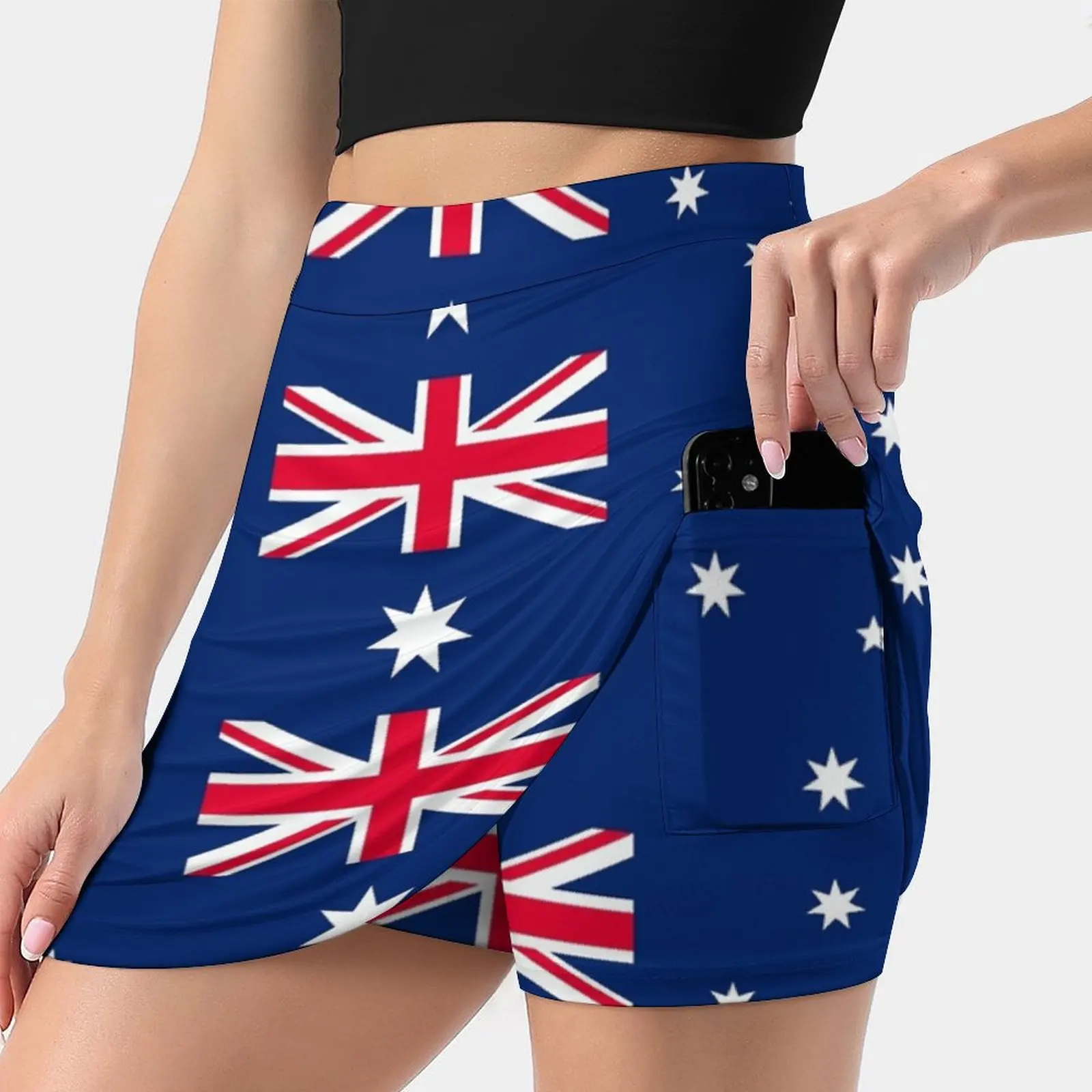 Australian Flag Australia Patriotic Women Sports Skirt Tennis Golf Dance Fitness Running Yoga Skirts Australian Flag Australia