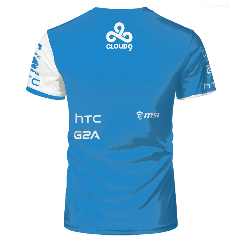 2024 Nuovo ESports C9 Uniforme della Squadra T-Shirt Giochi Concorso Maglia Sportiva Da Uomo Maglietta Estate Originale Adolescenti Ragazzi Gioco di Formazione Ventole Tee