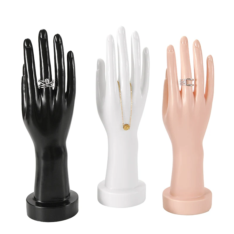 1 27cm PVC Plastic Low Gloss Women Seamless Right Hand Mannequin Female\'s Gloves Bracelet Jewelry Display Prop