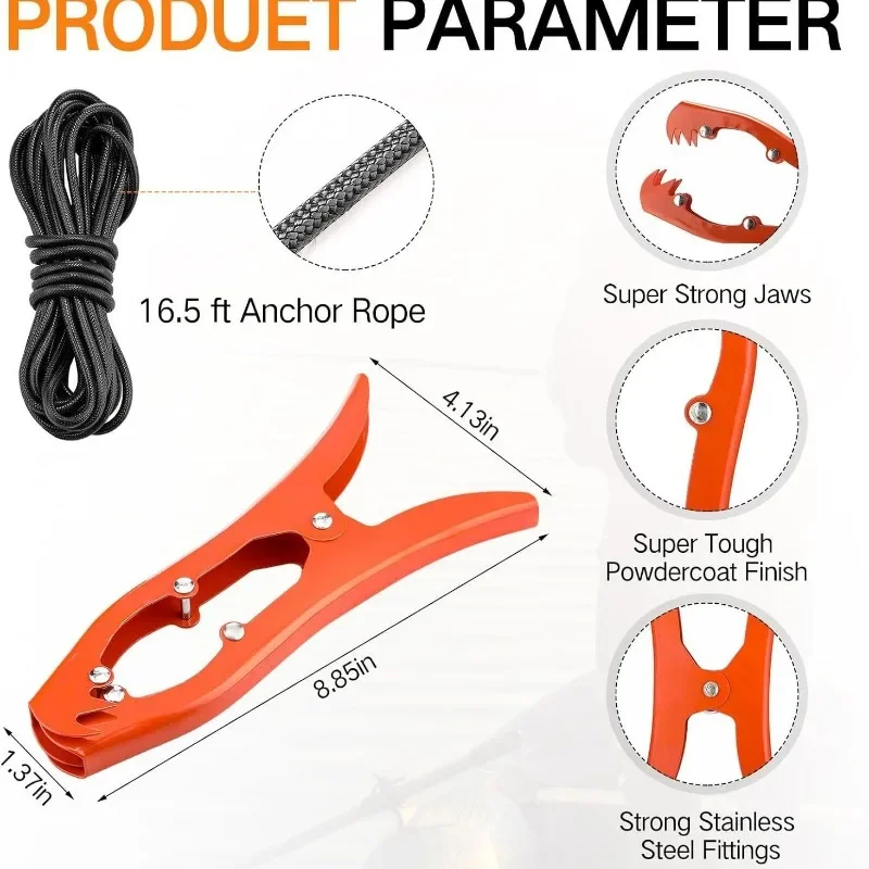 Anchor brush gripper, shark mouth, fixed kayak, canoe boats for fixed self-locking, tension jaw