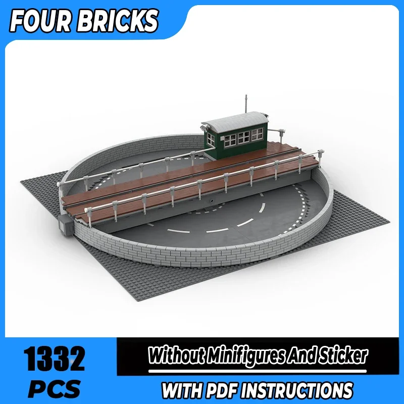 Moc Building Blocks Turntable Drehscheibe Technology Modular Bricks Model  Gifts Christmas Toys DIY Sets Assembly