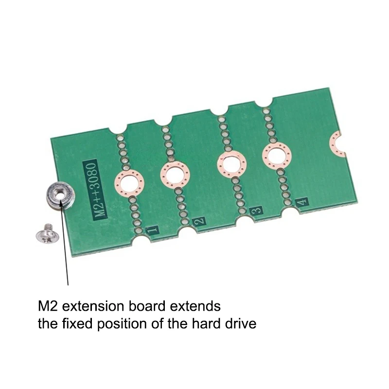 M.2การ์ดอะแดปเตอร์ SSD 2230/2242/2260เป็น2280โอนบัตรแร็คต่อขยายอเนกประสงค์บอร์ดแปลงไรเซอร์การ์ดการ์ด