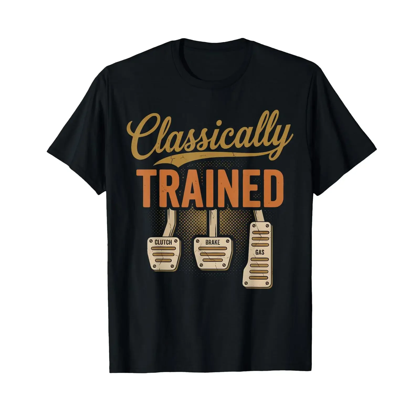 Classically Trained with Dimmer Manual Car Pedals Driving T Shirt vintage Washed Stylish Stretched Breathable Versatile