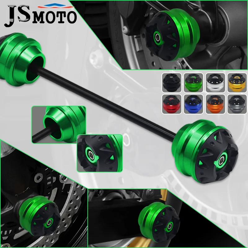 

2024 Motorcycle CNC Front Axle Fork Wheel Cap Crash Sliders Falling Protector Pad Accessories For NINJA H2 SX Ninja H2 H2R ninja