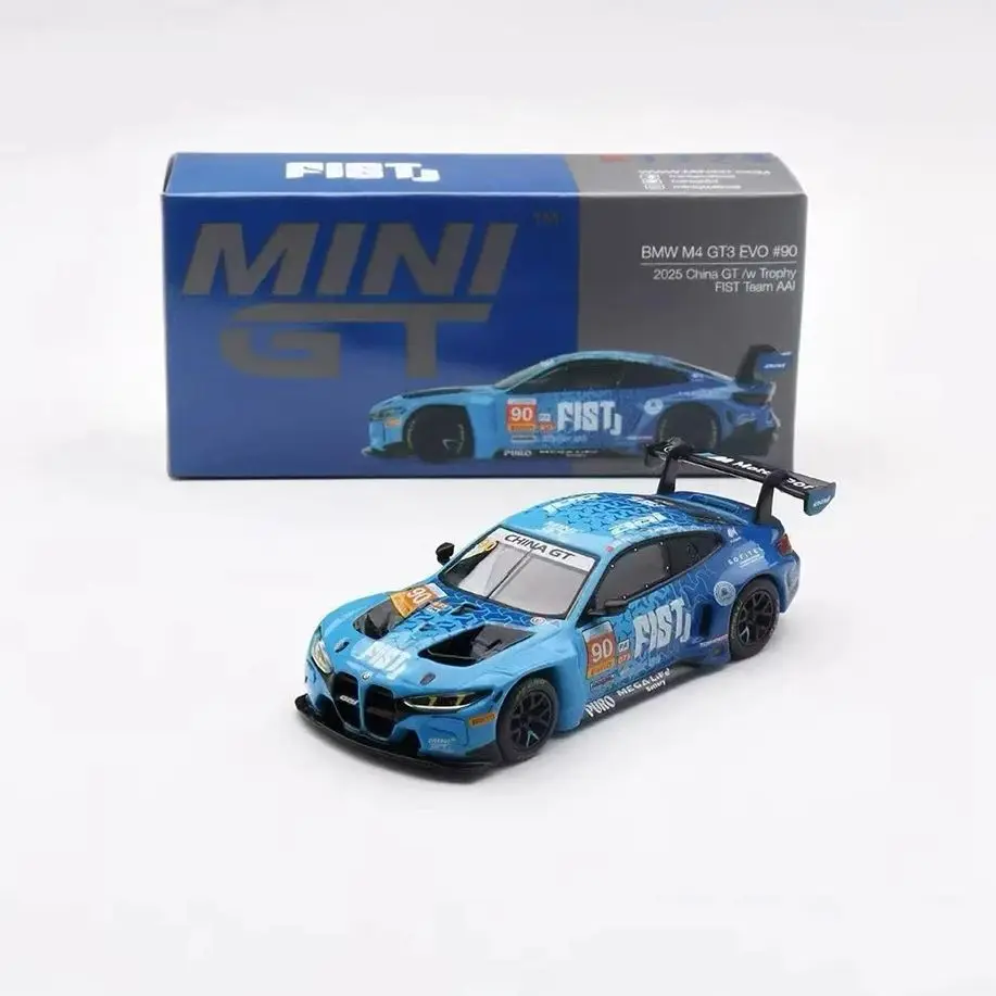 

MINIGT 1:64 M4 GT3 EVO # Коллекционная модель автомобиля 90 GT Champion 1215 Fist Champion из литого металла, подарок