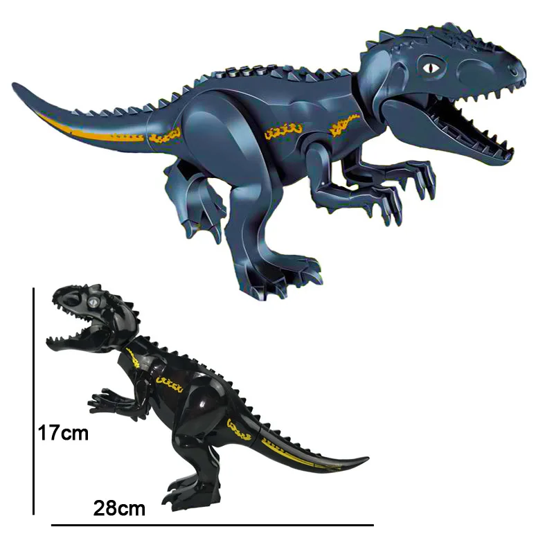 Big Size Jurassic Dinosaur World Tyrannosaurus Rex IndoRaptor Triceratops Figure Building Block Toy gift