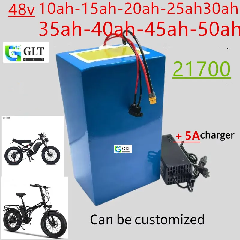

48V 10Ah 15Ah 20Ah 25Ah 30Ah 35Ah 40Ah 45Ah 50Ah 21700 Lithium battery pack 2500W With BMS For Motorcycles, bicycles, tricycles