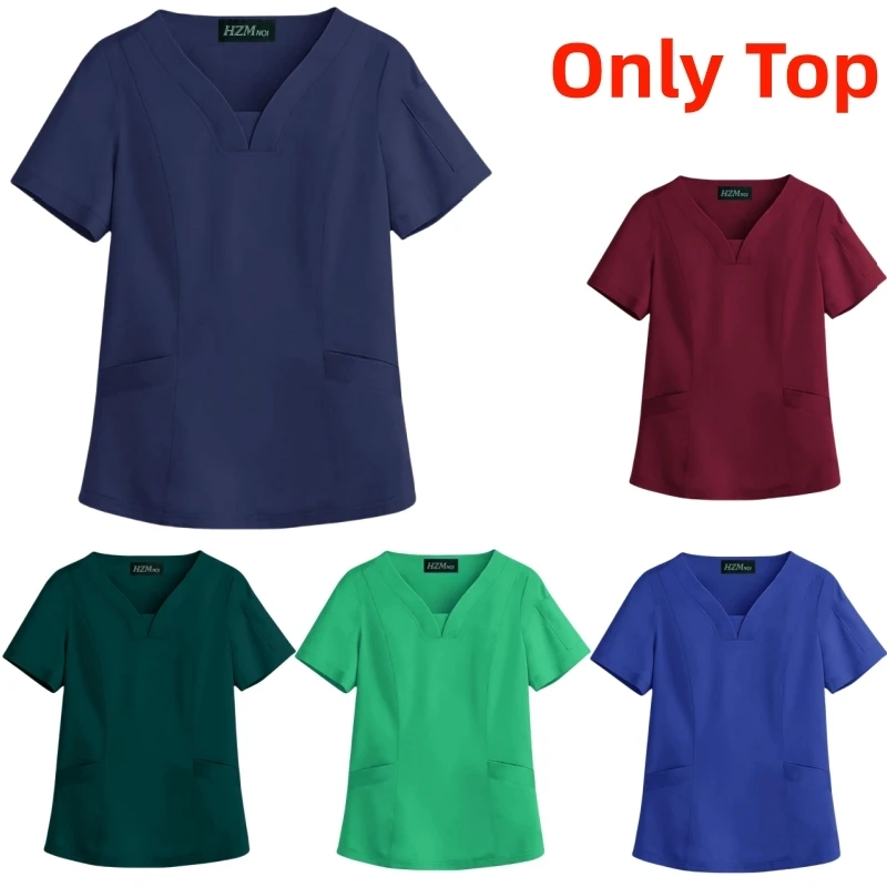 

Clinic Nurse Work Clothes Unisex Scrub Medical Uniform Beauty Salon Dental Surgical TOP Phary Doctor Overalls Workwear