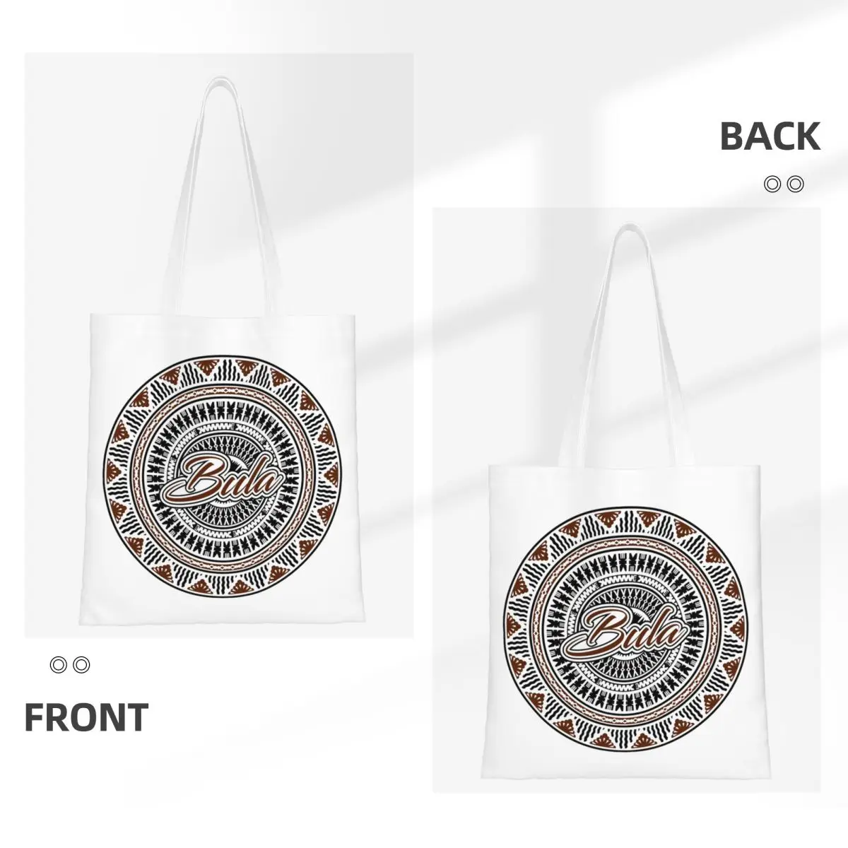 Tas Belanja Desain Fiji Bula Kesakesa, Tas Kanvas Lipat untuk Wanita, Tas Selempang, Tas Tangan untuk Perjalanan