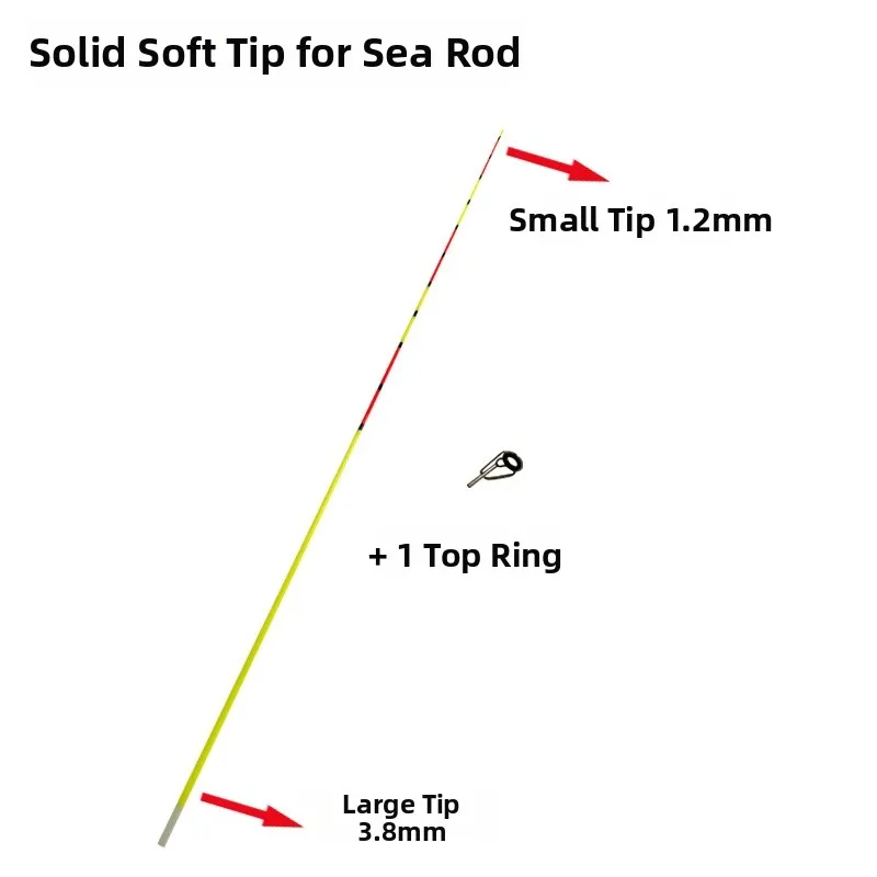 

Наконечник для рыболовной удочки из стекловолокна с большими кольцами, обеспечивающими плавное движение лески, устойчивый к соленой воде