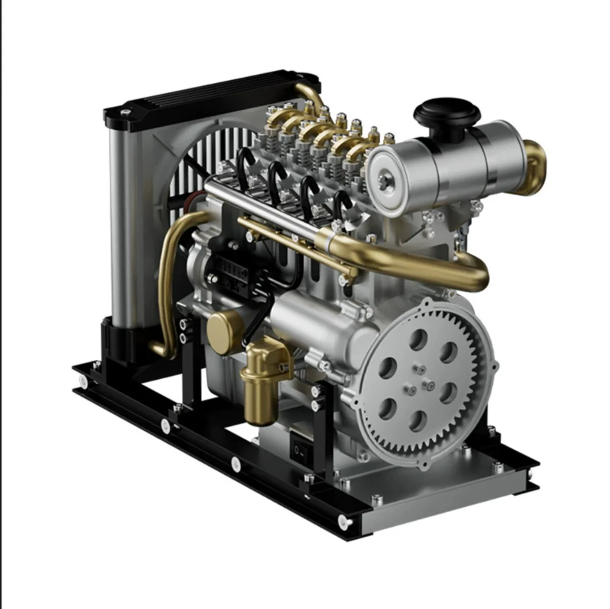 Mini four-cylinder diesel engine metal mechanical assembly DIY model simulation teaching aids gift