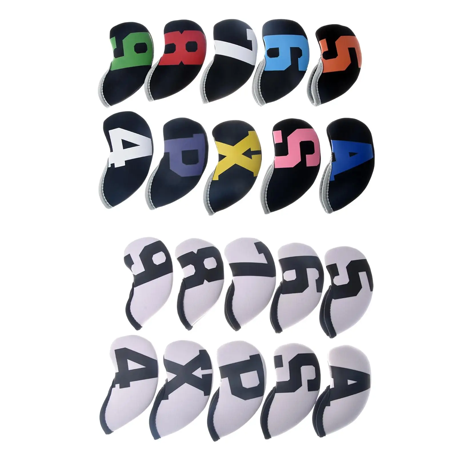 10 Pcs/Set Golf Club Cover Accessory Scratchproof Equipment Easy Identification for Men Lightweight Portable Protection