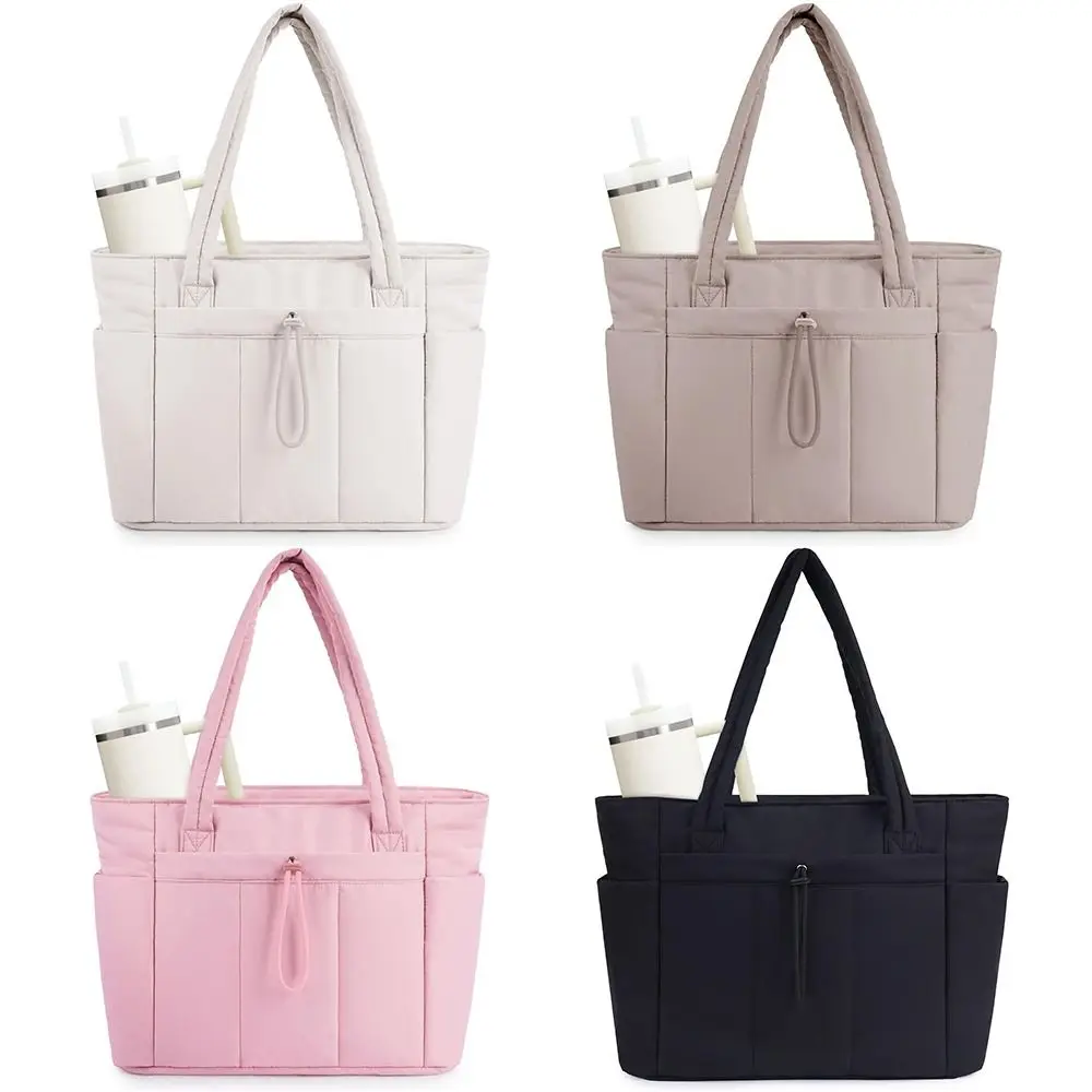 

Простая мягкая женская сумка-тоут с множеством карманов, легкая женская сумка через плечо