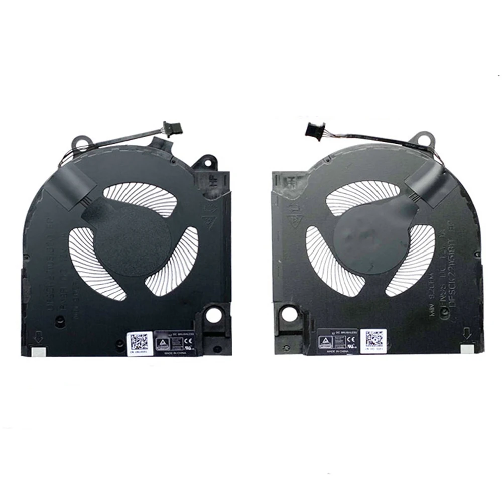 Laptop CPU+GPU Fan For DELL G15 5510 5511 5515 RTX3050 RTX3060 DFSCK22105182Q FN9R DFSCK22115181T FN9S DC12V 1A A Pair New