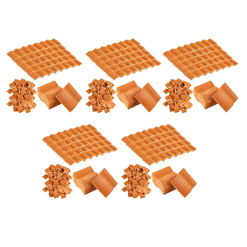 Roof Tiles Model Building Set Miniature Tiles Roof Tiles Dollhouse Shingles Fake Tile Model Landscape Accessories,500Pcs