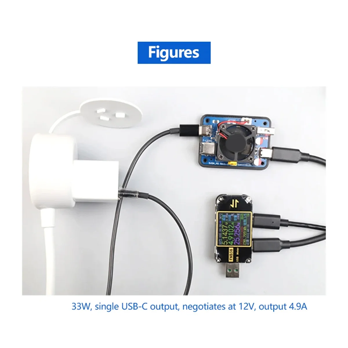 5V 5A PD Power Tech pour Raspberry Pi5 USB-C et USB-A touristes Port Power Tech Support USB-C PD ou DC5.5 Entrée