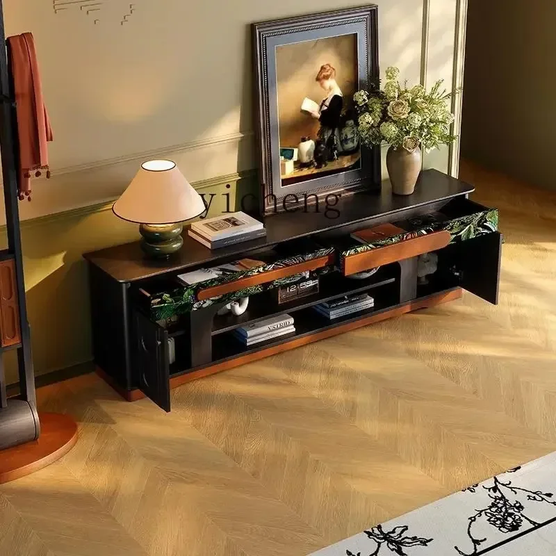 D17-2retro Fireplace TV Cabinet Living Room Electronic Heating Fireplace Decorative Cabinet