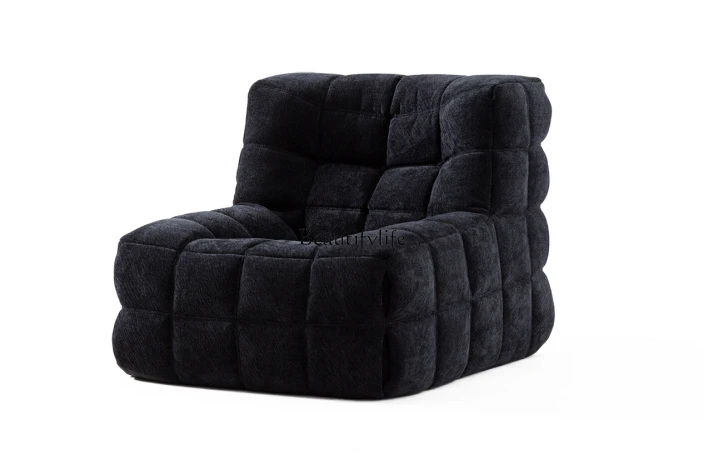 

Italian Minimalist Form-Fixing Cotton Waffle Sofa Leisure Chair Single Sofa