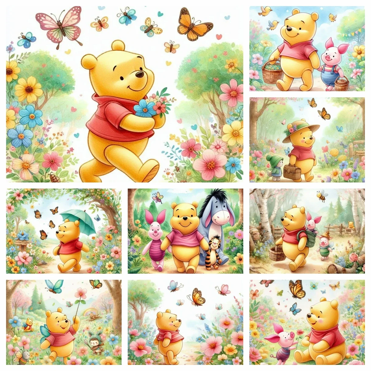 

Алмазная картина Диснея 5D DIY Мозаика Винни Пух Мультфильм Медведь Свинья Животное Уникальный подарок Вышивка крестиком Комплект ювелирных изделий