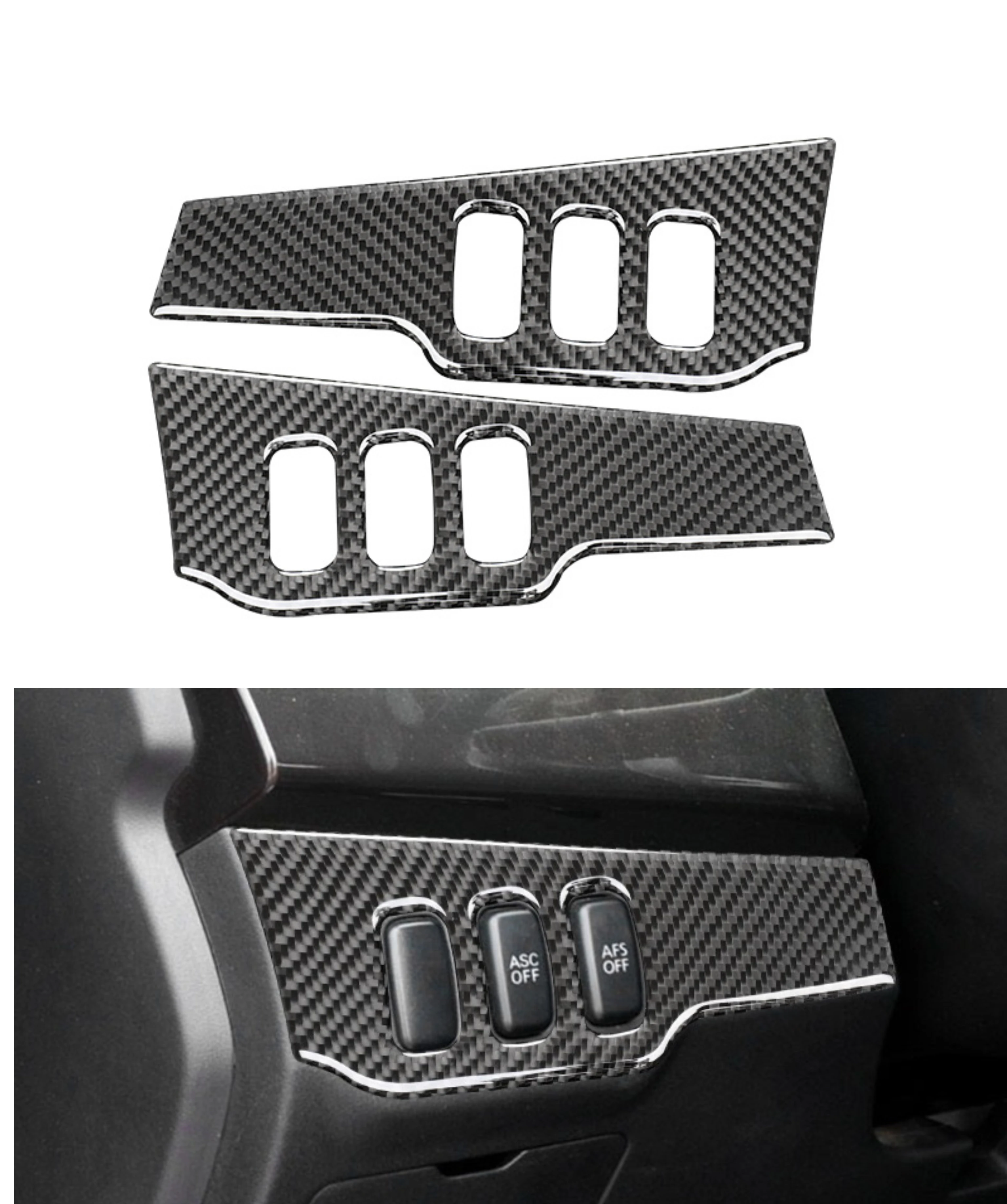 For Mitsubishi Lancer 2008-2015  Dim Light control Sticker Headlight Switch Cover Trim Car Accessories Carbon Fiber