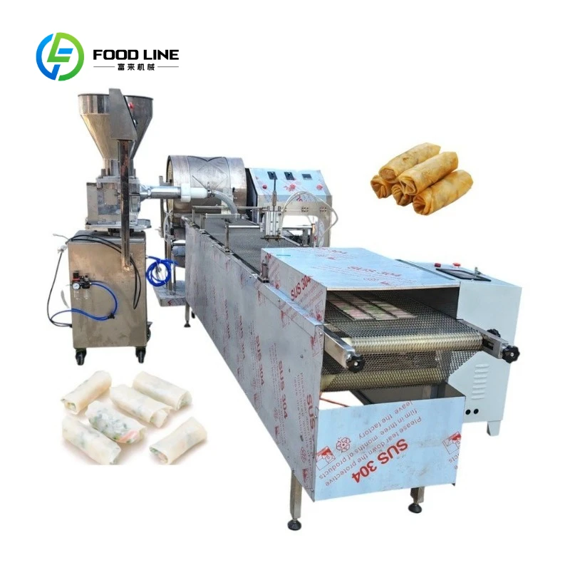 Commercial Lumpia Small Spring Roll Folding Production Line Spring Roll Making Machine