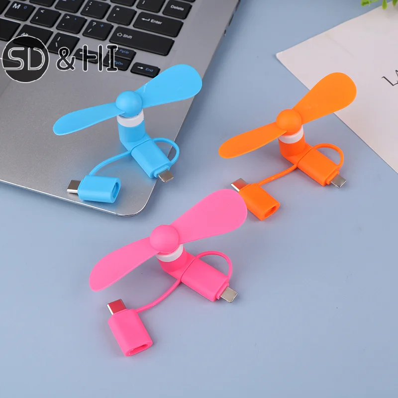 3In1 Creative Mini Portable Micro Fan Mobile Phone Mini Fan Charging Treasure Cooling Fan USB Gadget Fans Tester