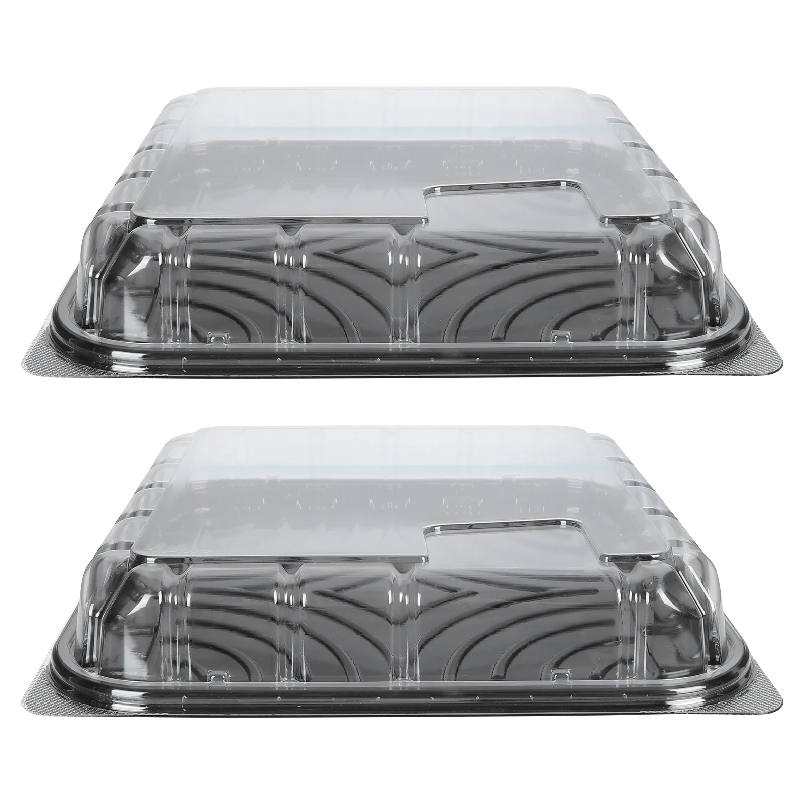 

2Pcs CakeHolder FoodGrade PET DessertBox TransparentDesign BreadContainer CroissantPackage PastryCase Sanitation