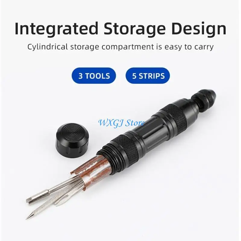 

37JE Car Tire Repair Studding Tool Set Auto Bike Tyre Repair Puncture Plug Garage