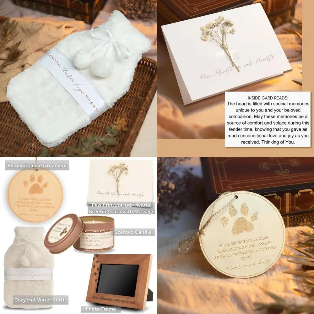 

Подарочная коробка Gill + Jill Pet Loss Bereavement — Подарок сочувствия для потери собаки — Подарки на память о домашних животных с фоторамкой, Pamięć Orn