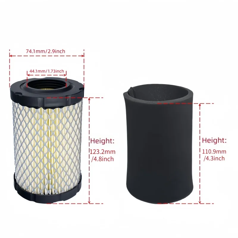 14395 796031 Air Filter 492932S  Oil Filter - Compatible for John Deere D100 D105 D125 D130 D110  Lawn Tractor YTH22V46 YTH24V48