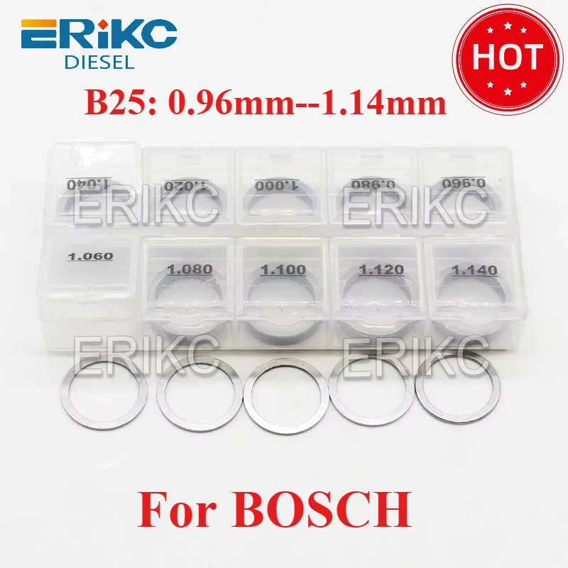 

B25 Gaskets Size: 0.96mm--1.14mm Fuel Injector Washer 50 PCS Calibration Injector Common Rail Lift Shims Set