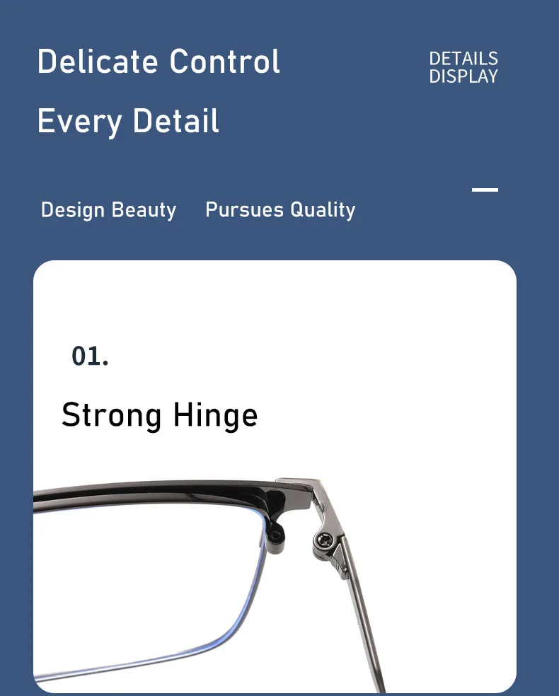 157mm Titan Legierung Anti Blau Licht Platz Lesebrille Männer Business Große Presbyopie Brille Klare Linse Rezept Brillen – Detail 20