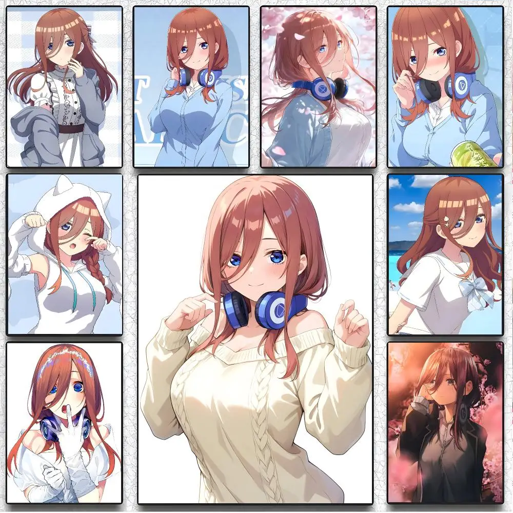 Youth Anime T-The Quintessential Quintuplets Poster Artistic Peel-Off Wall Decor, Indoor Outdoor Home Ornament for Collectors