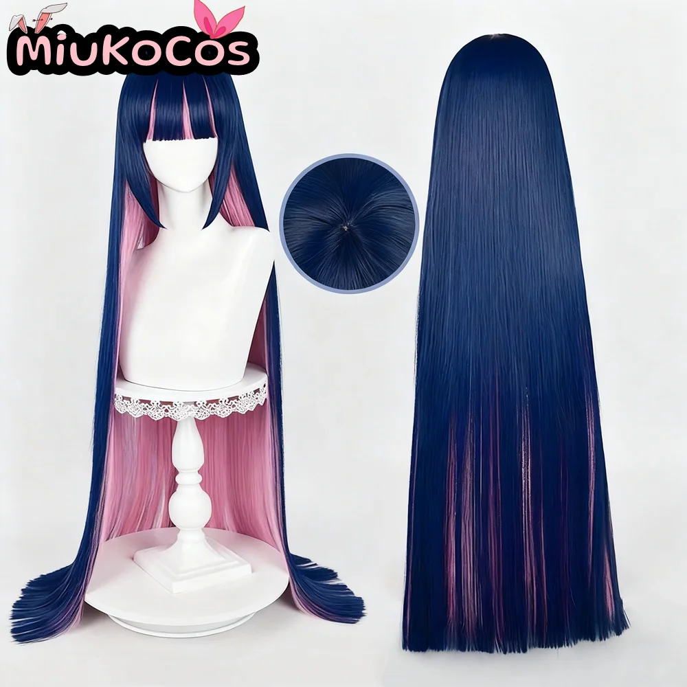 IN STOCK Stocking Cosplay Wig 100cm 120cm MiukoCosplay Anime Panty & Stocking with Garterbelt Cosplay Halloween Cosplay Wig