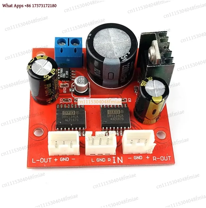 BAHOD DRV134 Unbalanced to Balanced Dual Channel Converter Board Differential Output DC 5V-24V