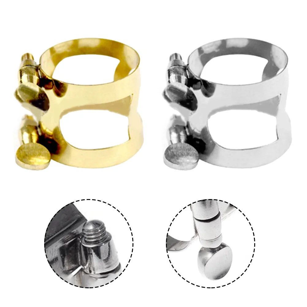 

1pc Saxophone Clip Metal Clip Fastener Single Screw Adjustment Sax Ligature For Alto Sax Mouthpiece Gold/Silver 2024