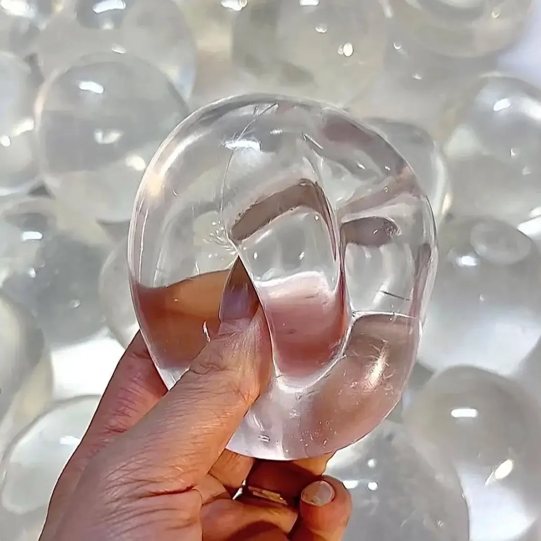 Neuer formbarer, langsam zurückfedernder, blauer, handgefertigter Quetschball aus Kokosnussöl, 6 cm rund, Malz-Stressabbau-Quetschspielzeug – Detail 10