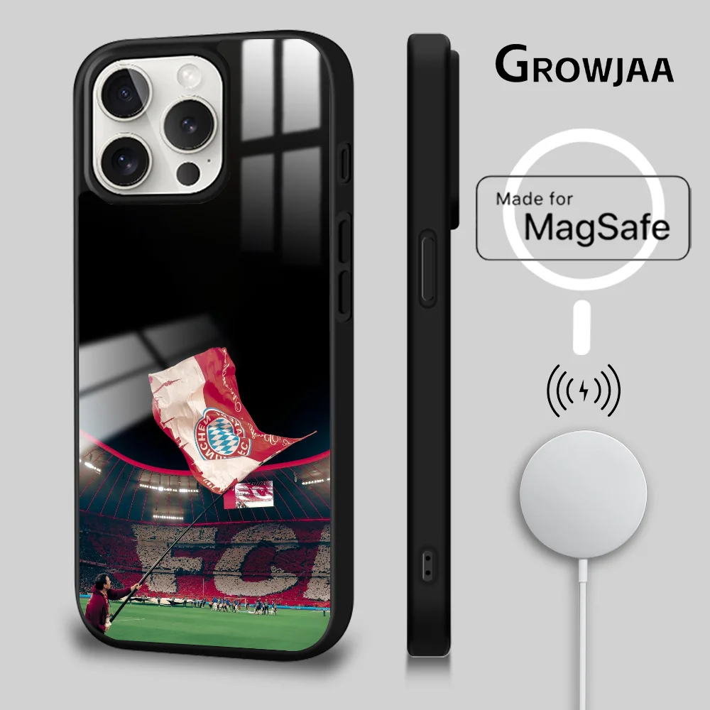 Football B-bayern Phone Case Magnetic For IPhone 16 15 14 13 12 11 Pro Max Plus Mini Magsafe Wireless Charging Cover