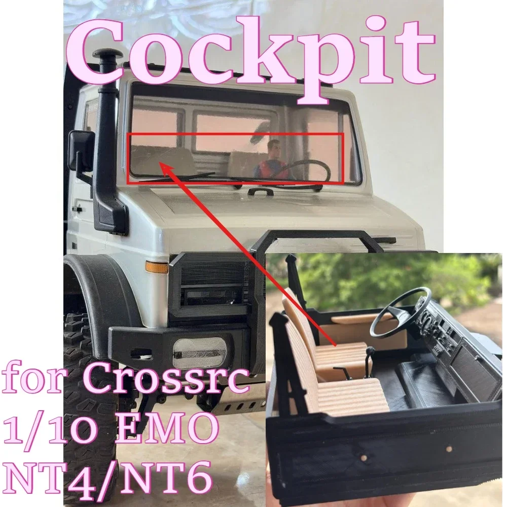 RC hobby fitting for Crossrc 1/10 EMO NT4/NT6 highly simulated interior cockpit upgrade custom size replacement spare accessory