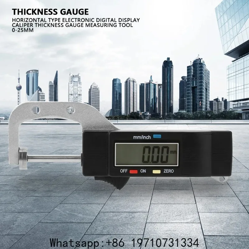 Horizontal Type Electronic Digital Display Caliper Thickness Gauge Measuring Tool 0-25mm