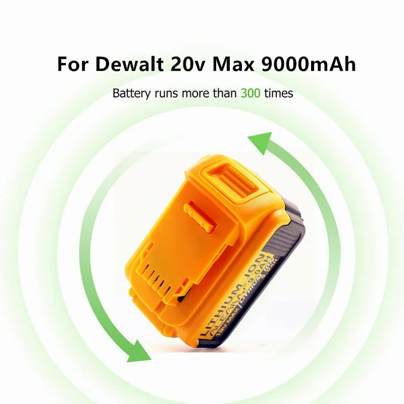 ใหม่ 20 V 6.0Ah MAX 18650 แบตเตอรี่เครื่องมือสําหรับ DeWalt DCB184 DCB181 DCB182 DCB200 20V 6A 18 V แบตเตอรี่ Charger