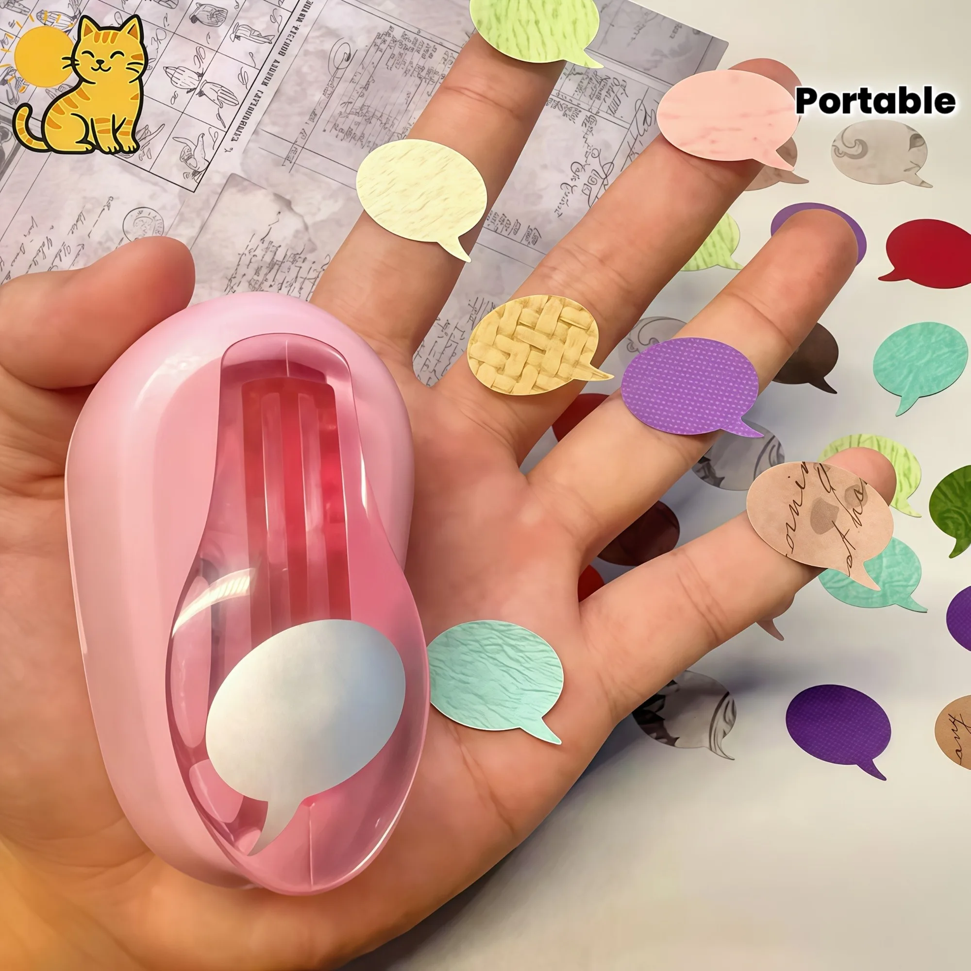 Niedlicher Sprachblasen-förmiger Papierstanzer Bastelstanzer für Scrapbooking DIY Kartenherstellung Fotoalbum Dekoratives Bastelwerkzeug für Kinder